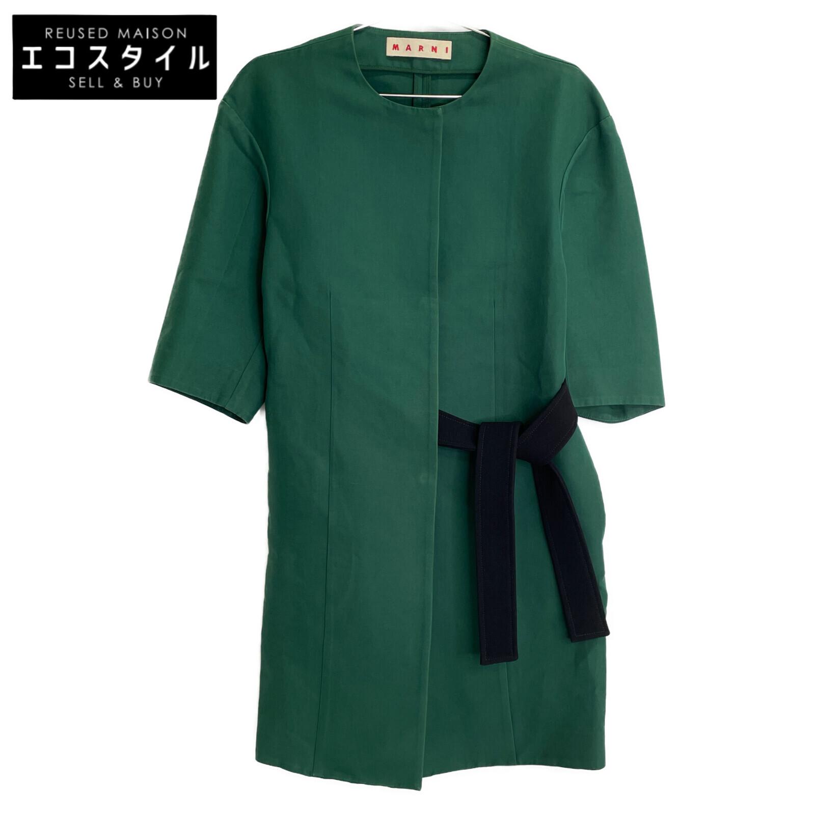 

MARNI E16SPMAT36CQ0TC050 Green Cotton Coat coat 38 greenUsed