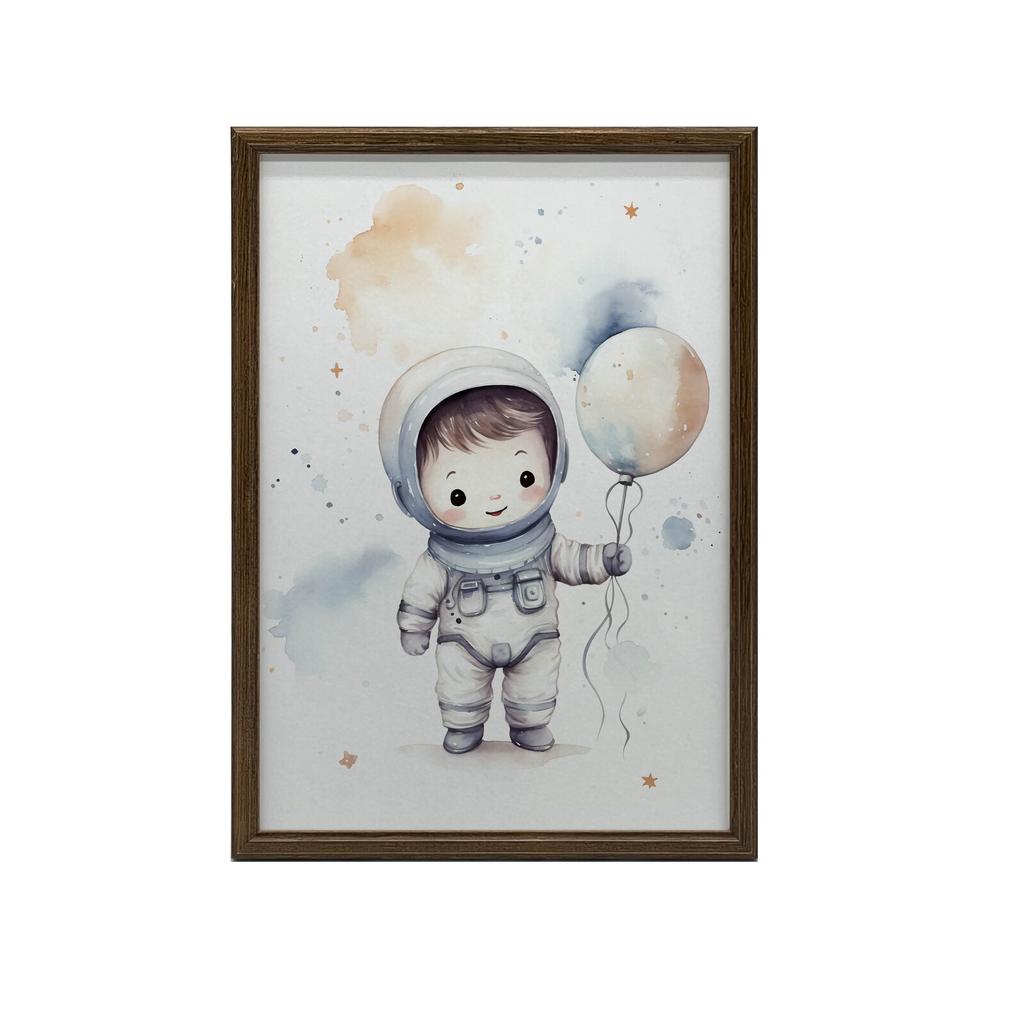 Odkrywca Wszechświata Z Balonem Odkrywca Wszechświata Z Balonem, 70X100 Cm, Rama Aluminiowa Czarna, Papier Matowy 230 Gsm