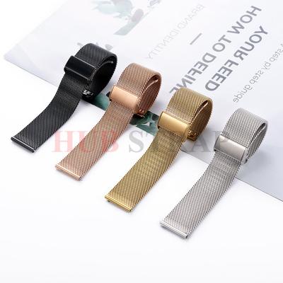 18mm 22mm 20mm Milan Loop Belt Quick Release Stainless Steel Strap Belt for Samsung Galaxy for Huawei Watch Universal Watchband