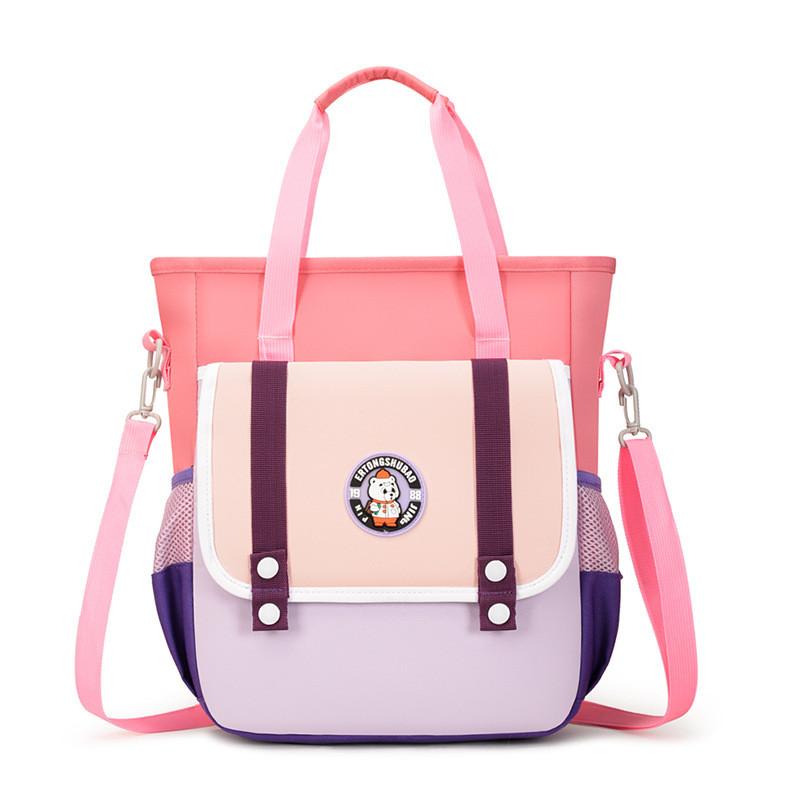 

Oxford Cloth School Satchel With Letter Pattern For Elementary Students розовый