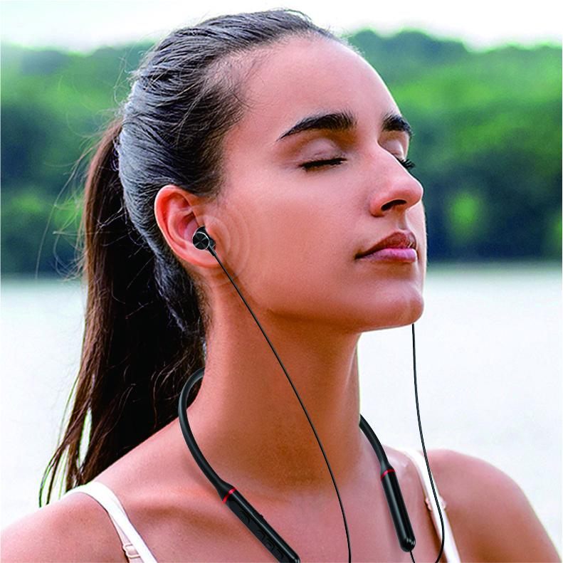 Sharp Neckband Wireless Stereo Bluetooth Noise-Cancelling Headphones