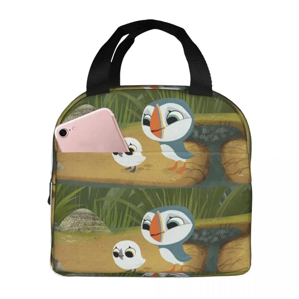 Puffin Rock und neue Freunde Isolierte Lunchtasche für Damen Kinder Tragbare Lebensmittelboxen Thermische Lunchbox Tragetasche