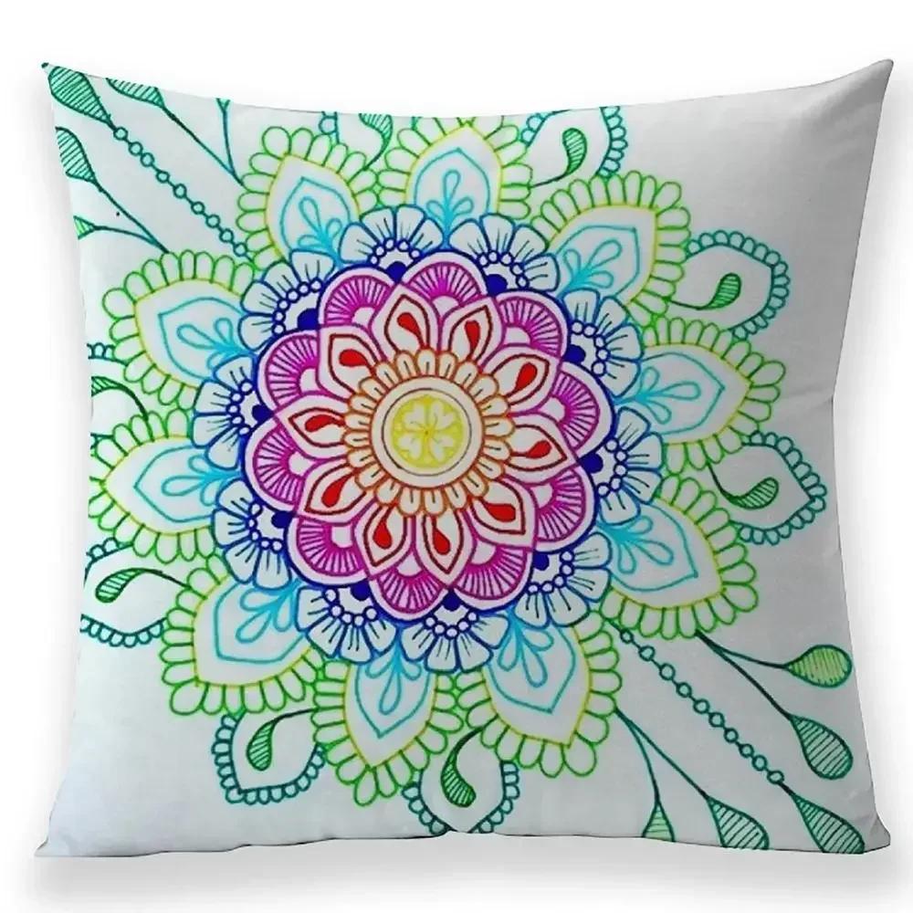 Bohemian Style Mandala Pillow Case Living Room Bedroom Seat Sofa Cushion Cover Home Decorating Linen Pillowcases 45*45 Cm