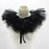 Girls Ladies Victorian Renaissance Detachable Ruffled Lace Jabot Neck Collar Stage Party Steampunk Costume Accessory