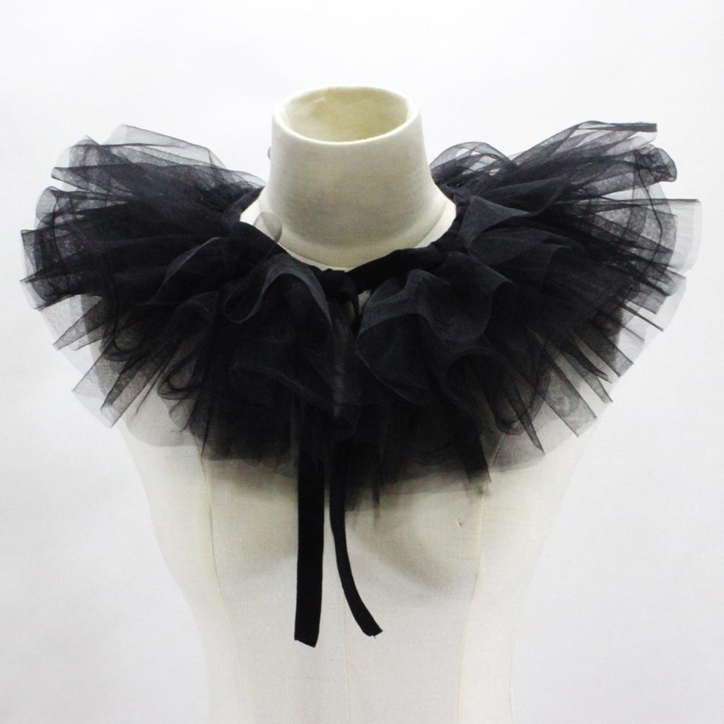 Girls Ladies Victorian Renaissance Detachable Ruffled Lace Jabot Neck Collar Stage Party Steampunk Costume Accessory