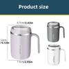 Portable Coffee Cup 500ml Double-layer PP/304 Stainless Steel Coffee Cup milk cups with Lid and Handle Insulated Drinking Cup