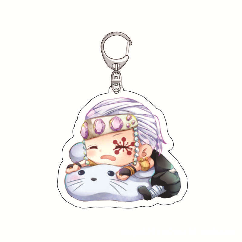 

Acrylic Keychain Anime Tanjiro Nezuko Zenitsu Inosuke Pendant Charm Gift for Fans Collection Cosplay Accessories 55mm
