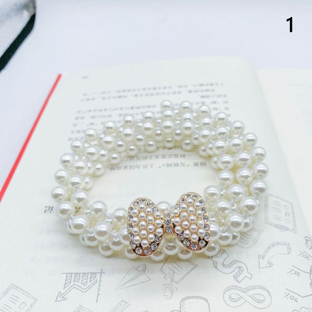 Elegant Pearl Waist Belt Elastic Waist Chain New Elastic Belt  for Women