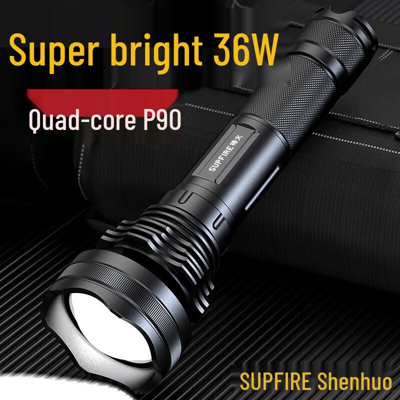 SupFire Zoomable Rechargeable High-Power Flashlight