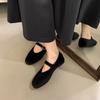 IPPEUM Ballet Flats Buckle Red Dress Ballerinas Zapatos Mujer Women Mary Janes Shoes