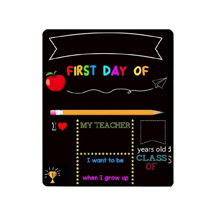 First and Last Day of Chalkboard Board Reversible Message Board Double-Sided Blackboard For Preschool Kindergarten