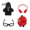 Trendy Miniature Play Set Mini Goose Clothing Accessories for 7 Inch Desktop Goose, Includes Hooded Decorative Apparel Sweatshirt Small Backpack