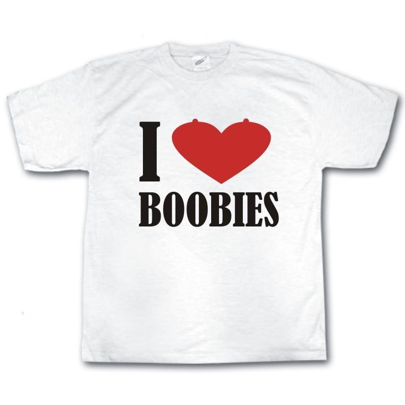 I Love boobies t-shirt funny slogan new Dad Teeshirt tee SM-XXXL