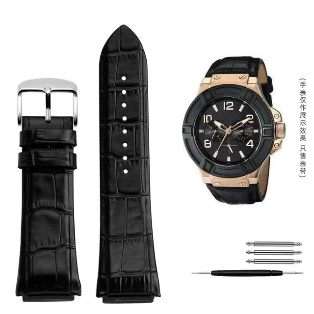 Genuine Leather Watchband For GUESS Watch U0247G3 W1058G2 W0040G3 W0040G7 W0281G Series Strap Bracelet Watch Accessories 22mm