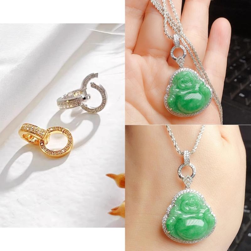 Exquisite Copper Connector with Micro Pave Cubic Zirconia Jewelry Findings Enhancer Clasps for Customized Accessories