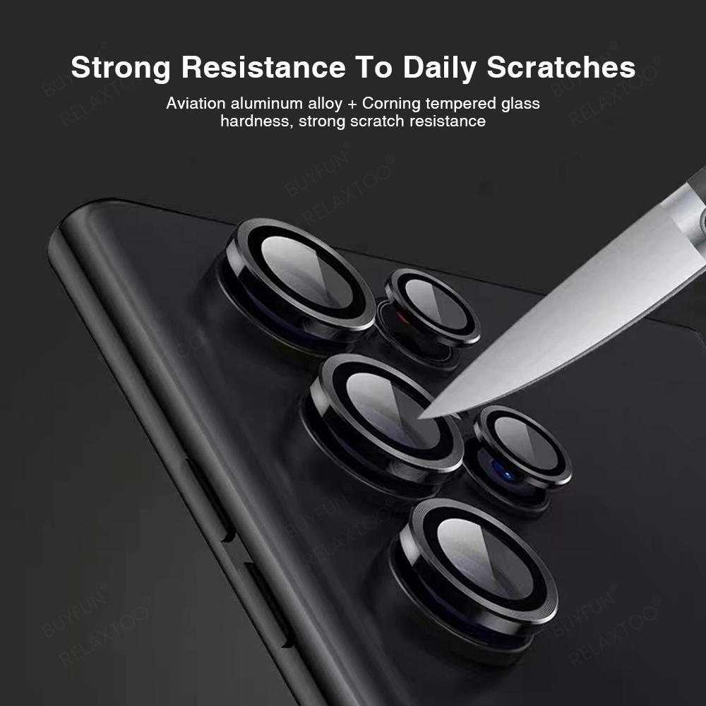 S 22Ultra Cases Rear Camera Lens Protectors Metal Ring Tempered Glass For Samsung Galaxy S22 Ultra 5G S 22 Ultra Back Lens Cover