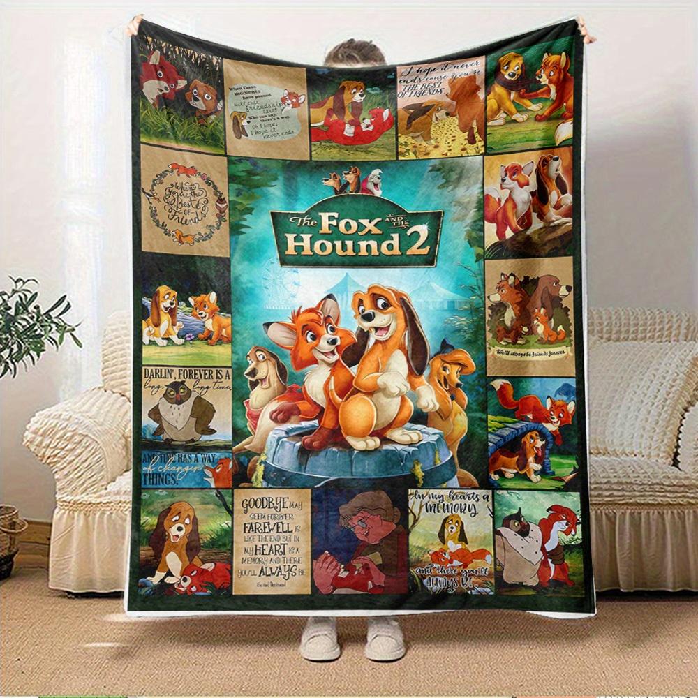 1pcs Flannel Fox and the Hound 2 Movie Poster Bedding Throw Blanket Sofa Cover Gift Adult Home Decoration Warm Soft Comfortable Light Multi-