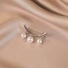 Silver pearl smiley face anti-light brooch light luxury pin anti-light buckle versatile corsage clothing accessories