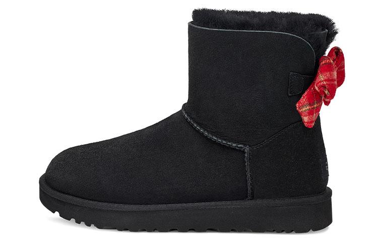 UGG Mini Bailey Bow Plaid Ribbon Black Red Women s 1119115-BLK 40