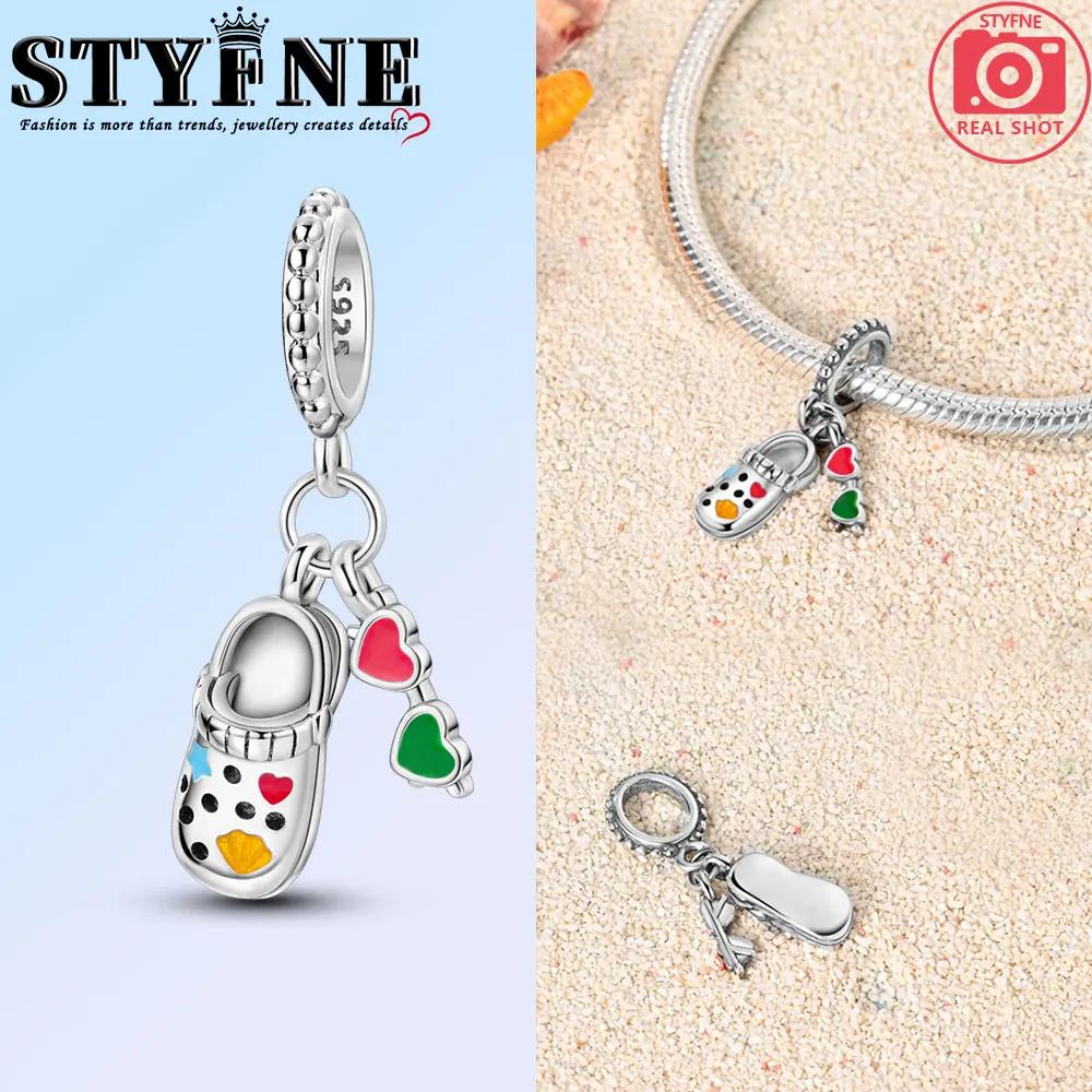 Exquisite Copper Ballet Dance Shoes High Top Canvas Shoe High Heels Charms Beads Fit Diy Bracelet Fine Birthday Jewelry Gift