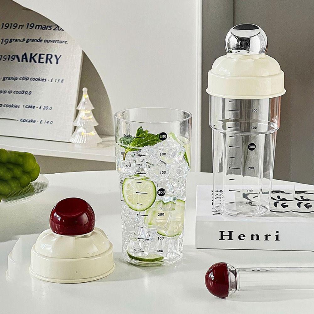

Transparent Shaker Cup 600ML Drink Bottle New Wine Beverage Mixer Party Bar срібний