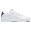 Puma Carina 2.0 Low Top Skateboard Shoes Women's White Pink 385849-27