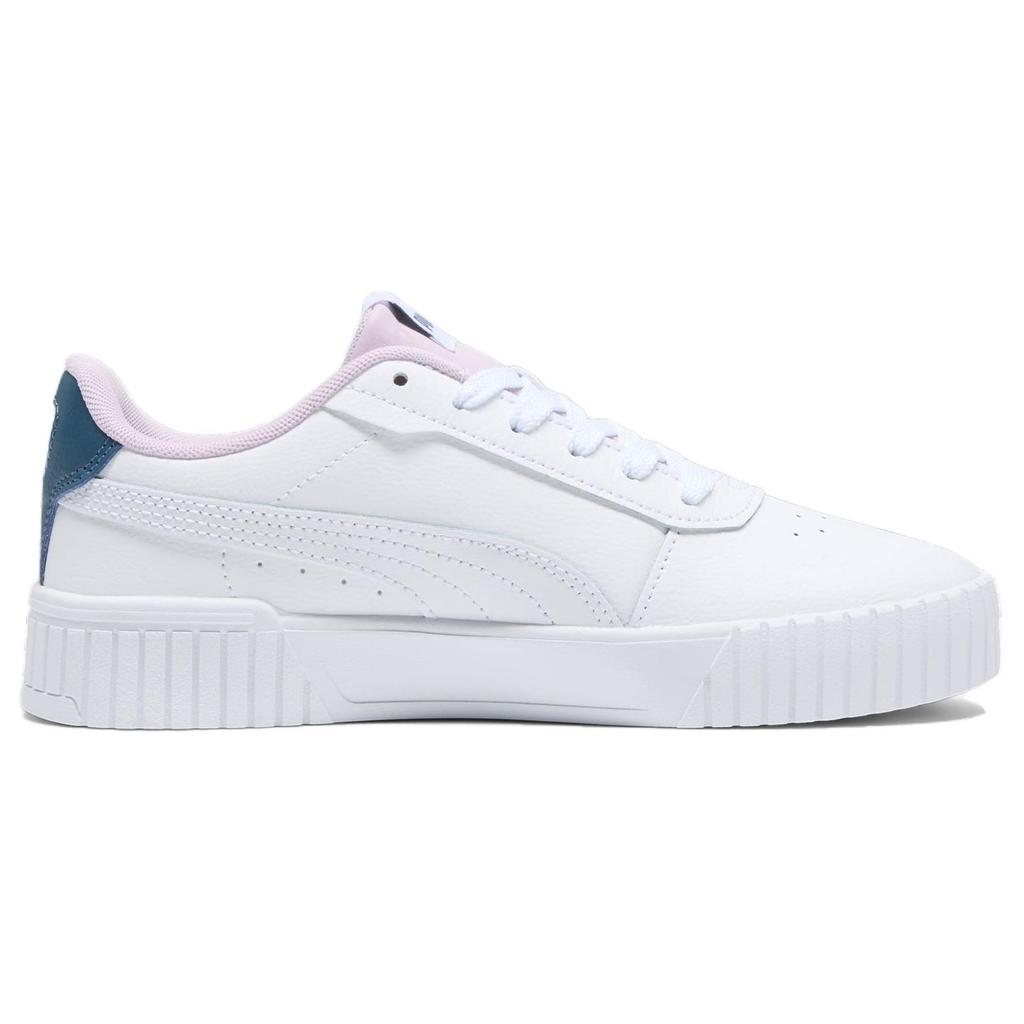 Puma Carina 2.0 Low Top Skateboard Shoes Women's White Pink 385849-27