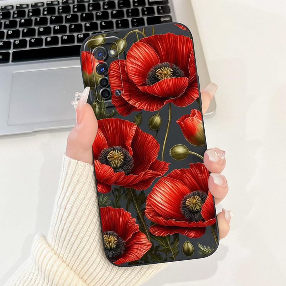 Case For OPPO Find X2 Lite Cover CPH2005 Shockproof Funda Fashion Flower Soft Silicone Bumper For OPPO Find X2 Neo CPH2009 Coque