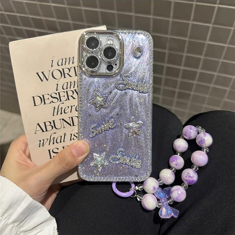 Rhinestone Glue Letter Star Mobile Phone Case for IPhone17promax All-inclusive Anti-fall for Apple 16 Protective Case