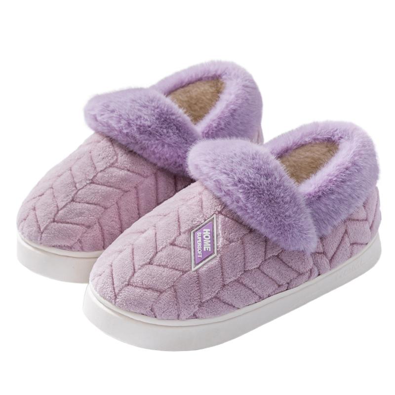 New cotton shoes women's winter thickness velvet warm home indoor non-slip shoes couple outer cotton shoes men
