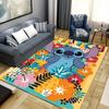 1pc Stitch Pattern Area Rug Soft Flannel Floor Mat for Living Room, Office, Bedroom and Carpet, Sofa Coffee Table Floor Mat