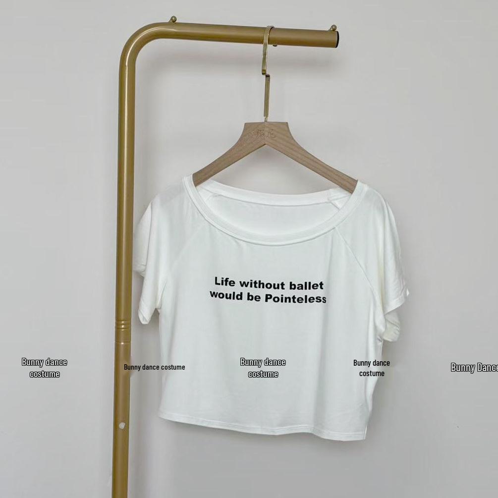 Классический женский топ для балета и гимнастики Bonnie Dancewear - Круглый вырез, Короткий рукав. S