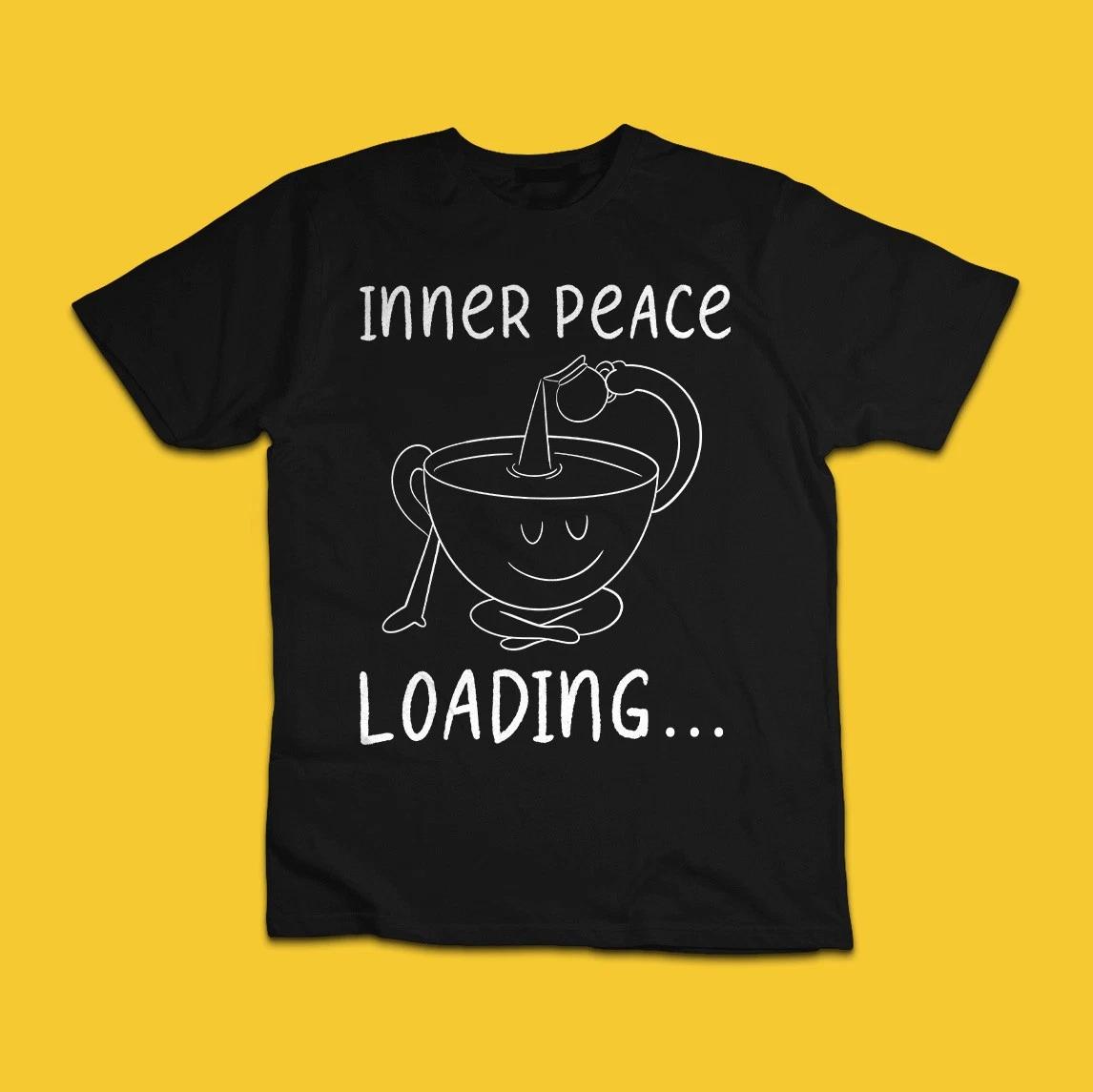 Inner Peace Loading Funny Tea T-Shirt – Mindfulness Graphic Tee 2XL