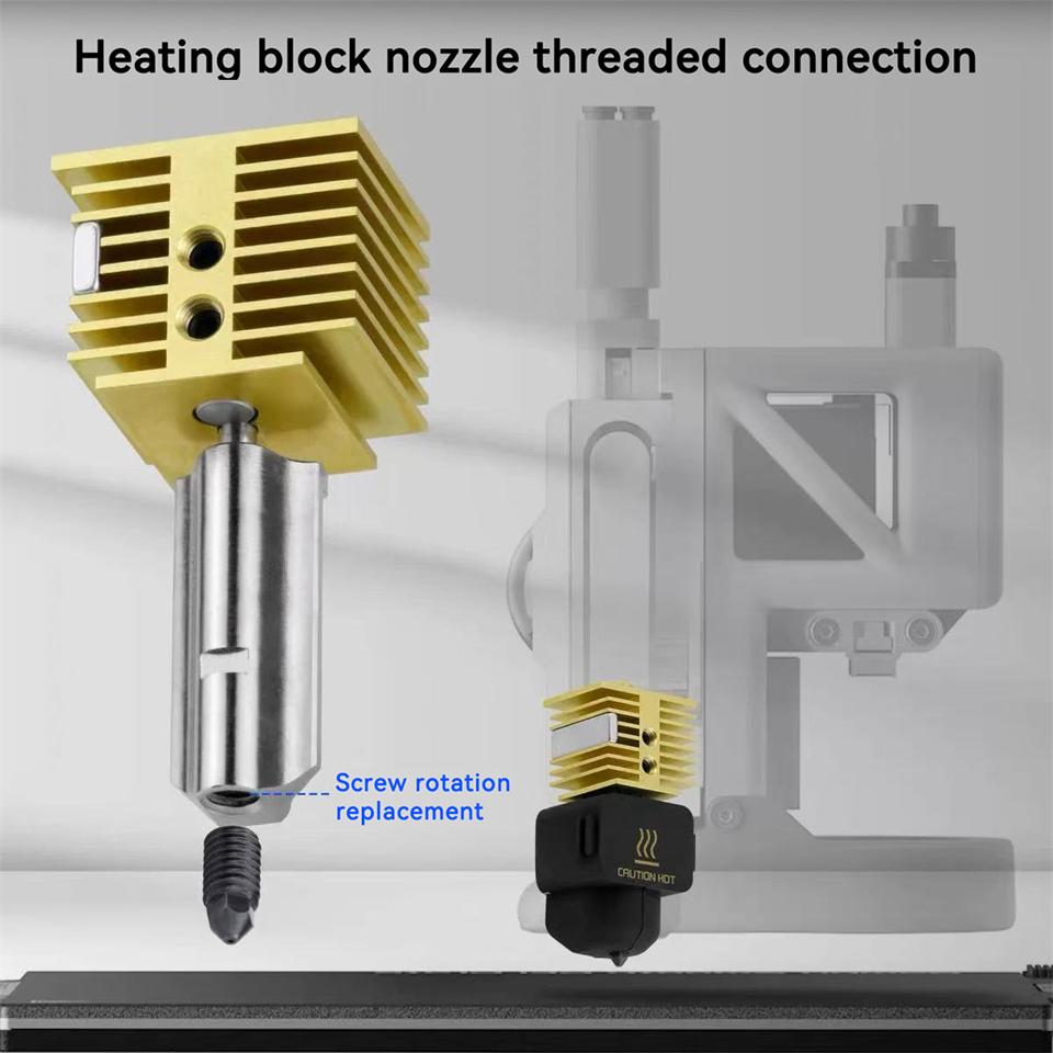 New Upgrade 3D Printer Parts Hotend Kit for Bambu Lab A1 A1 Mini Fast Speed Hot End Brass Heat Sink Hardened Steel Nozzle 0.4mm