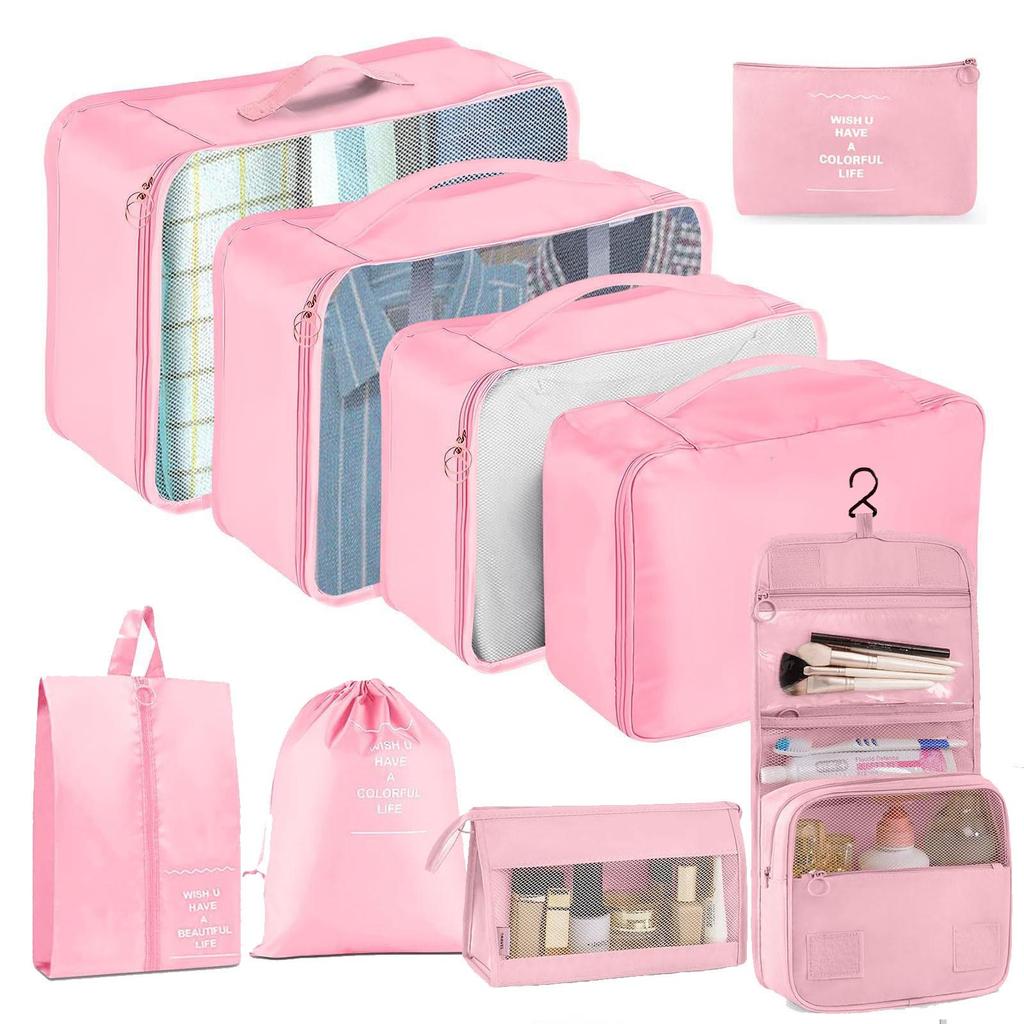 Seven-Piece Travel Storage Set: Wash Bag, Clothes, Underwear Organizer & Folding Sub-Pack