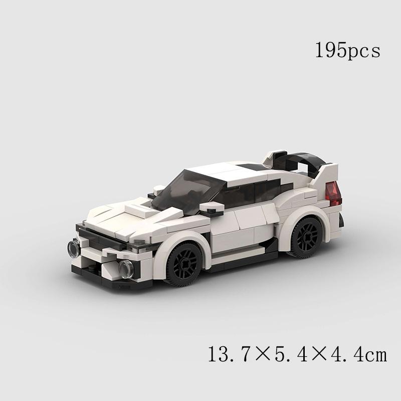 Technisches Auto Stadt Geschwindigkeit Sport MOC Kreatives Rennauto Bausteine Garage Auto Rennauto Auto Fahrzeug Spielzeug