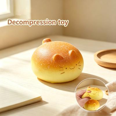 Kawaii Katze Brot Squishy Langsam Rückprall Simulation Lebensmittelmodell Schreibtisch Dekoration Niedlicher Foto Requisit Weiches Stressabbau Spielzeug