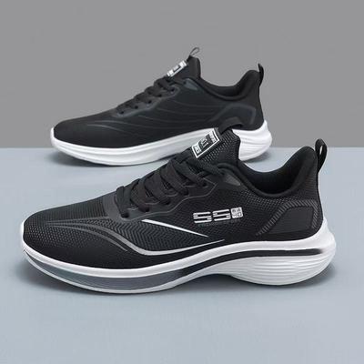 Sneakers Large Size Men's Shoes Summer New Breathable Mesh Shoes Shock Absorption Non-slip Running Light Leisure