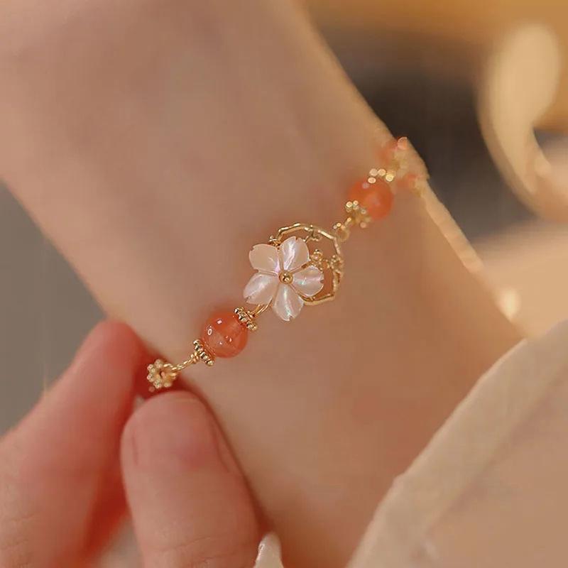 Unique Design Elegant Exquisite Flower Bracelet Vintage  Beaded Bracelet For Women Jewelry Party Premium Gift