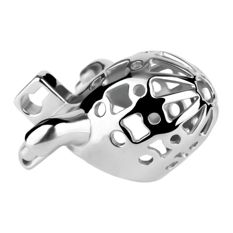 Metal Stainless Steel Chastity CB Flat Lock Patch Cage, Male Lock, Chastity Lock, Load-bearing Exercise Adult Sex Toy