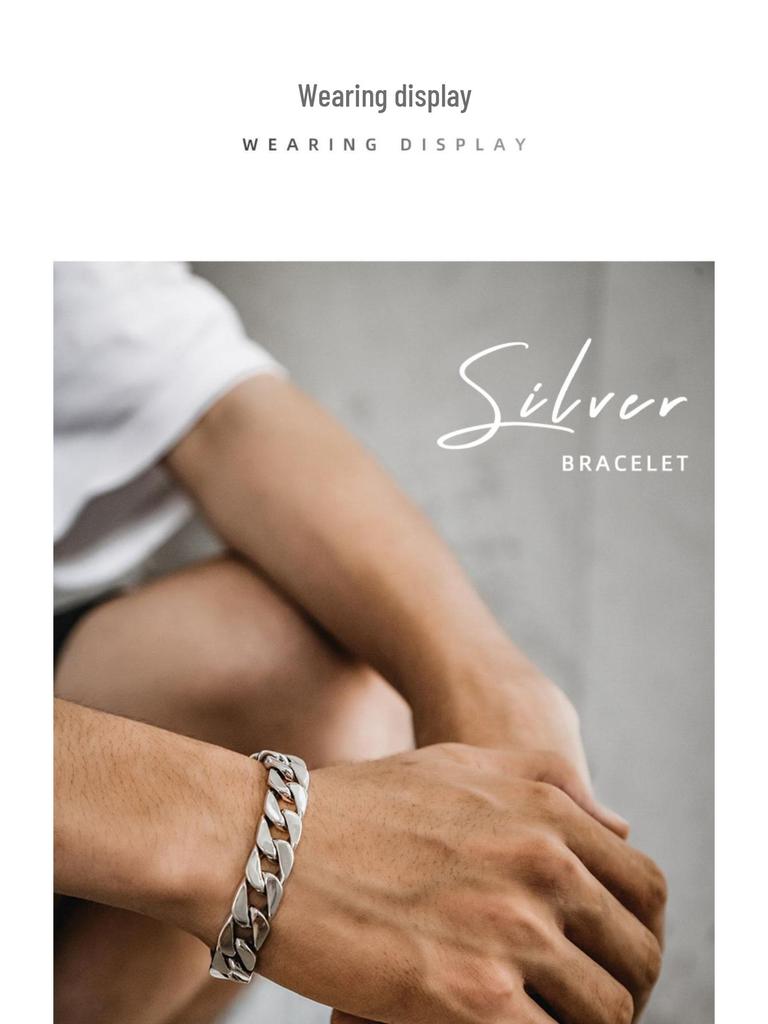 Sterling Silver Cuban Chain: Unisex, Retro Style, Snap Closure, 925 Silver Craftsmanship.