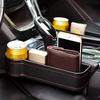 Leder Auto Sitz Lücke Aufbewahrungsbox Becher Multifunktionale Tasche Fänger Organizer Handy Flasche Becher Halter Auto Zubehör