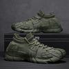 New Shoes for Men Breathable Knit Casual Sock Shoes Mecha Style Flat Hiking Shoes Youth Slip-on Sneaker