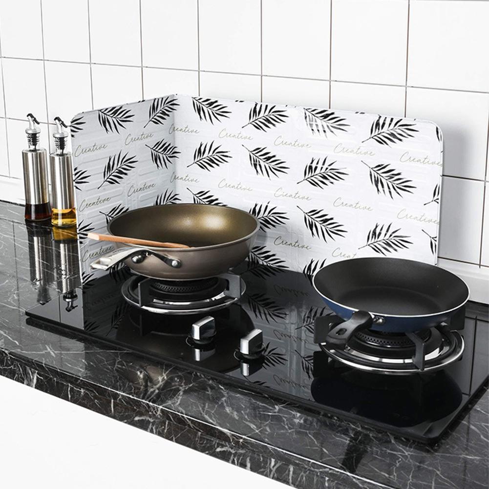Foldable Kitchen Gas Stove Baffle Plate Kitchen Frying Pan Oil Splash Protection Screen Oil Splash Proof Kichen Accessories