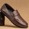 Genuine Leather Men Shoes Casual Luxury Brand Men Loafers Italian Moccasins Breathable Slip On Men Driving Shoes Chaussure Homme