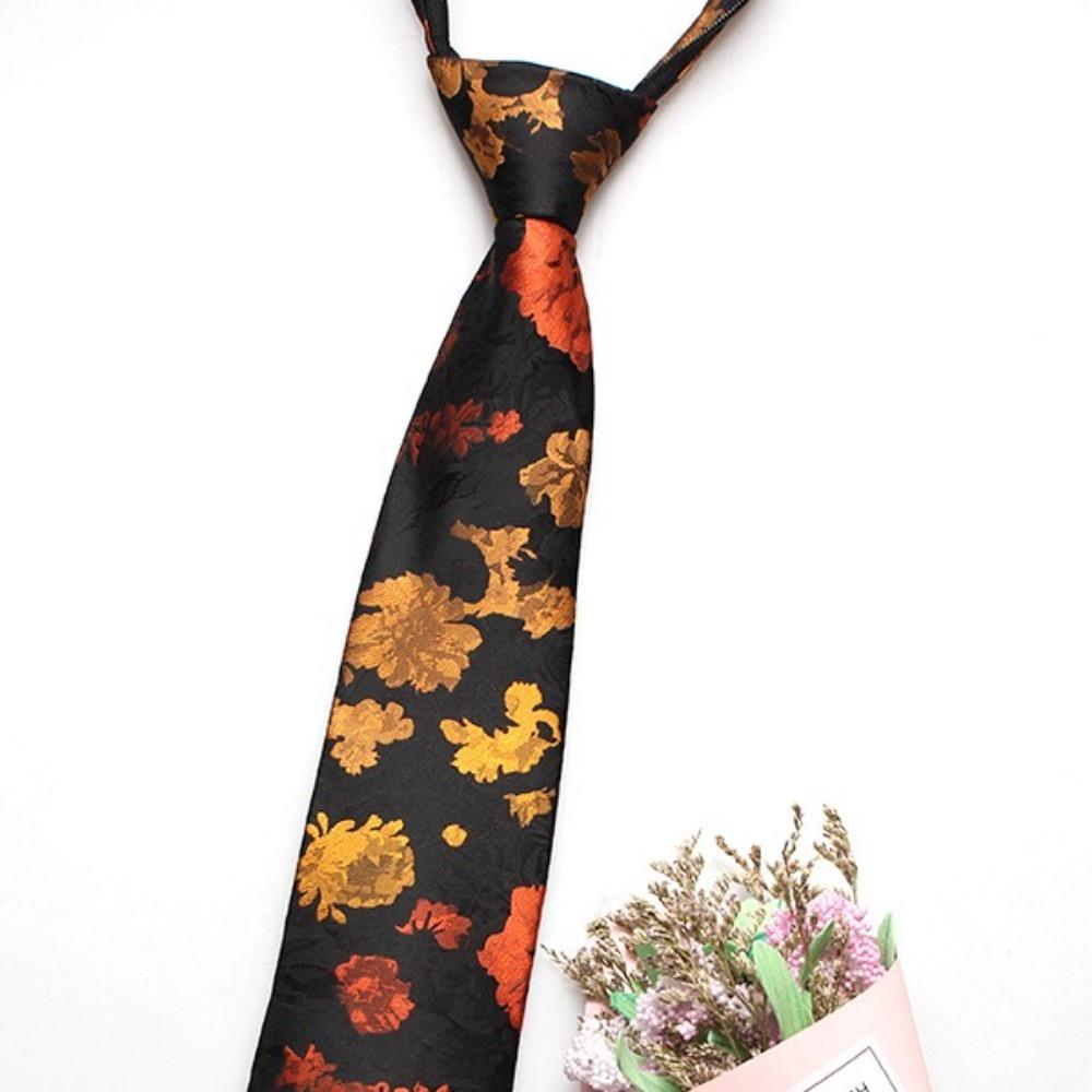 8CM Floral Neck Ties Adjustable Wedding Necktie Men Casual Business Formal Tie Party
