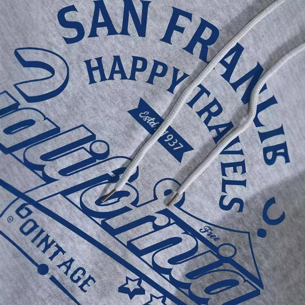 2024 COZYEASE Women's Letter Print Long Sleeve Hoodie Sweatshirt