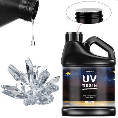 250g/500g/1000g Şeffaf UV Reçine Tutkal Yüksek Sertlikte Ultraviyole Hızlı Kürleşen Epoksi Reçine Kendin Yap Takı El Sanatları Yapımı Aksesuarları İçin
