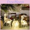 Christmas Acrylic House With Lights And Deer Decor For Holiday Home Ornament