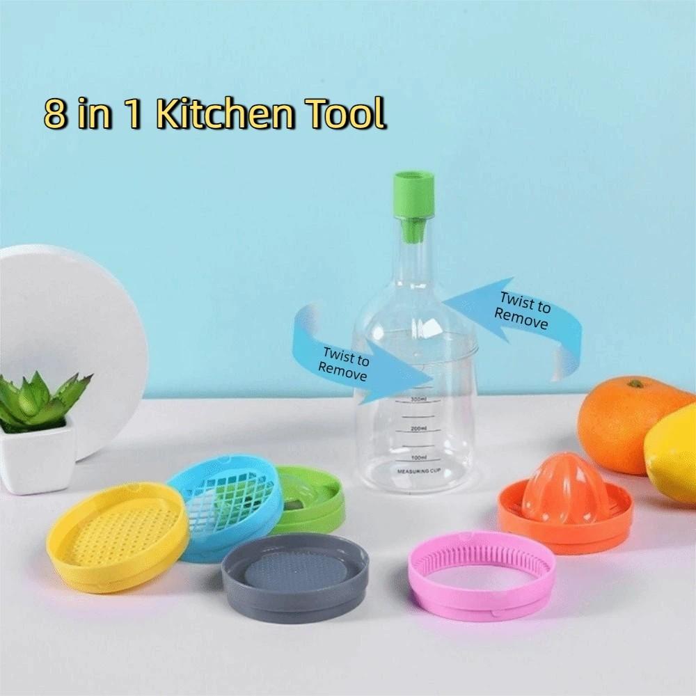 Ginger Grater Bottle-Shaped Kitchen Gadget Set Fruit Slicer Egg White Separator for Home